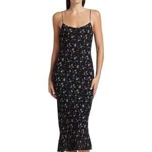 REFORMATION  Suki Sleeveless Scoop-Neck Ruffle-Hem Midi Dress